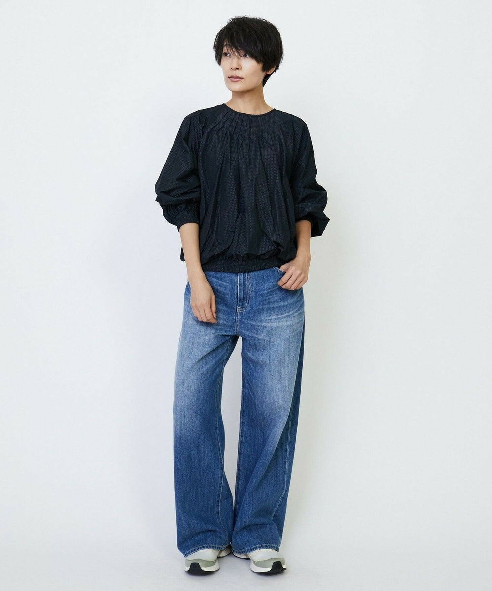 feerique feerique メモリードビーピンタックブラウス ネイビー