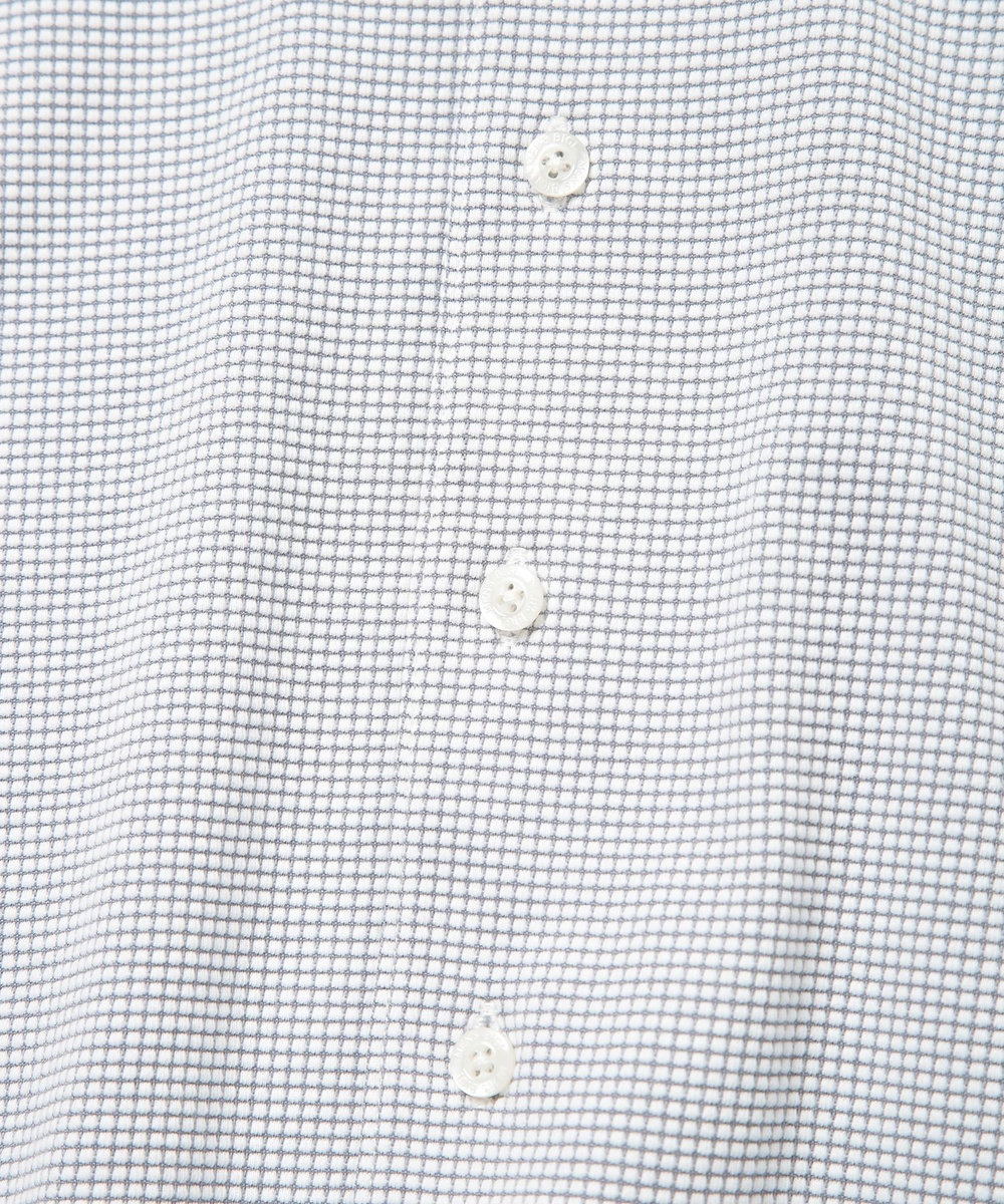 MEN'S BIGI 【ACTIVE TAILOR】吸水速乾ミニワッフルワンピースカラー半袖シャツ ホワイト系その他