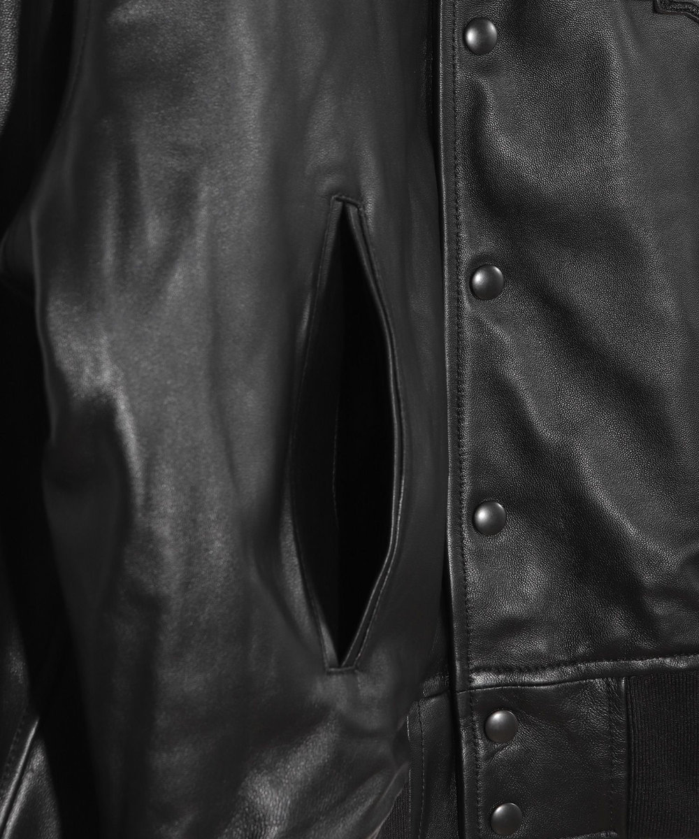 MEN'S BIGI 【50th Anniv . 中田 慎介】 SHEEP LEATHER STADIUM JAMPER ブラック
