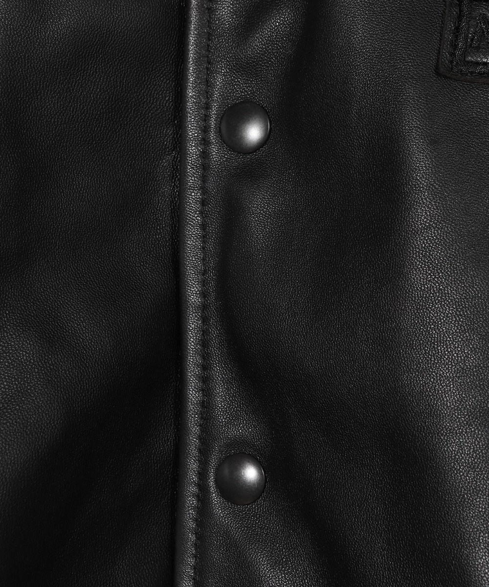 MEN'S BIGI 【50th Anniv . 中田 慎介】 SHEEP LEATHER STADIUM JAMPER ブラック