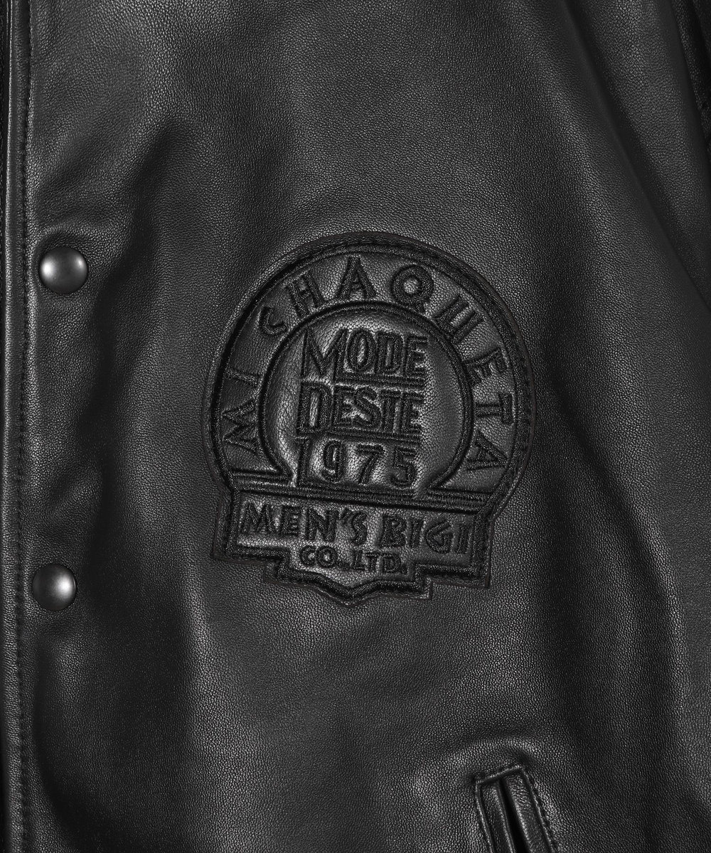 MEN'S BIGI 【50th Anniv . 中田 慎介】 SHEEP LEATHER STADIUM JAMPER ブラック