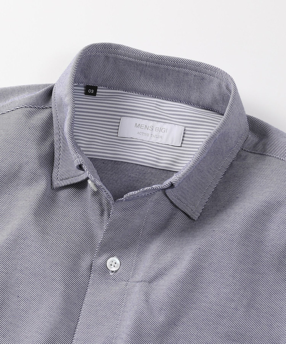 MEN'S BIGI 【ACTIVE TAILOR】ハイゲージレギュラーカラードレスシャツ ネイビー