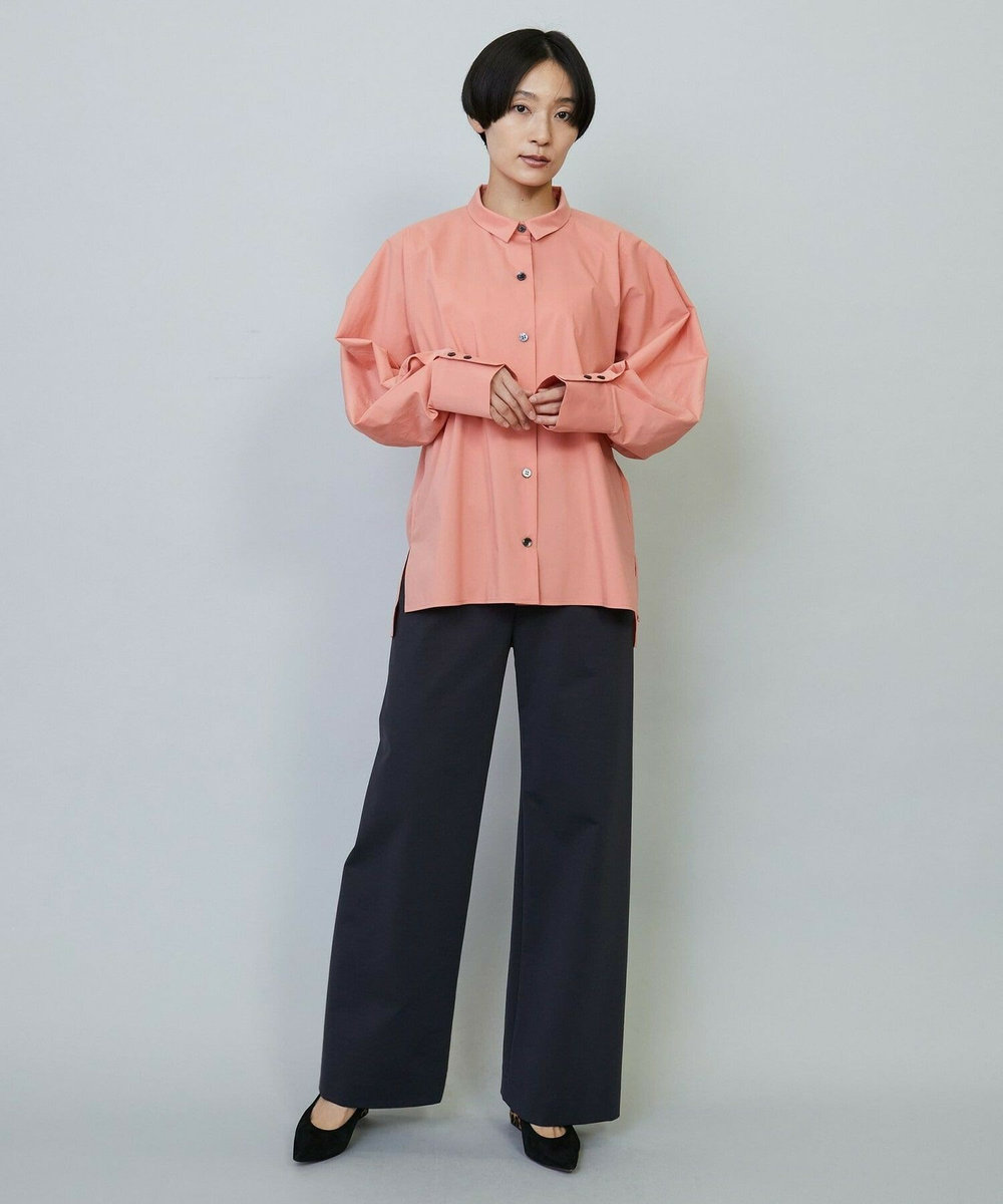 MOGA クリアポンチストレートワイドパンツ チャコールグレー