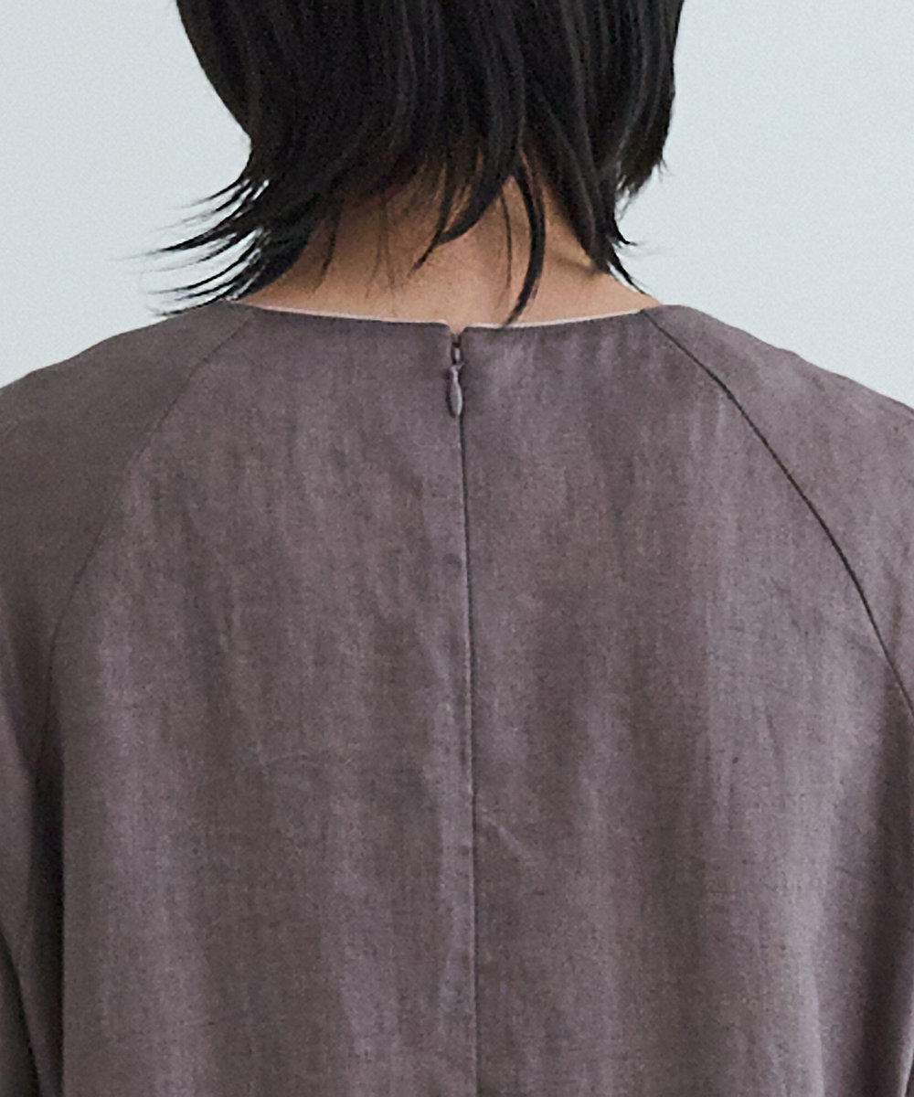 LOISIR ノーザンリネンベルテッドワンピース モカ