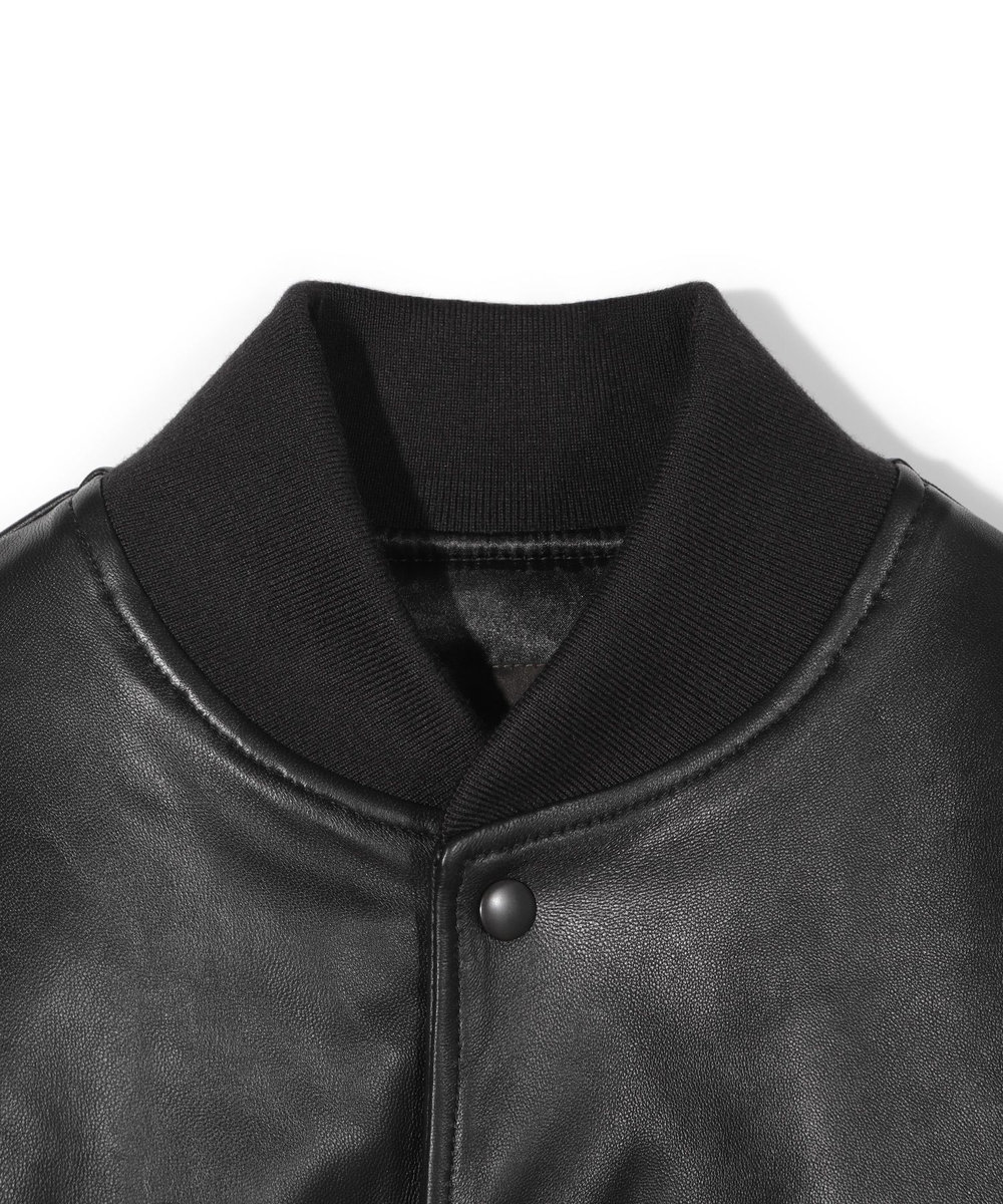 MEN'S BIGI 【50th Anniv . 中田 慎介】 SHEEP LEATHER STADIUM JAMPER ブラック