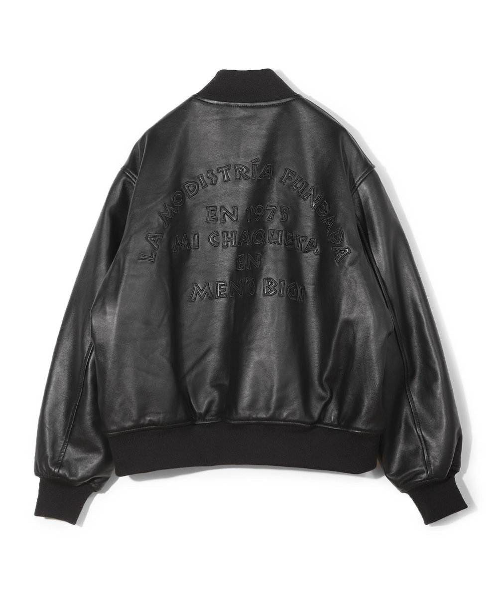 MEN'S BIGI 【50th Anniv . 中田 慎介】 SHEEP LEATHER STADIUM JAMPER ブラック