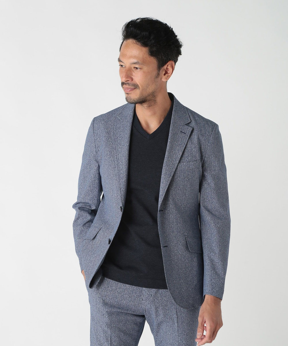 MEN'S BIGI ドットエアーメッシュプリントジャケット＜吸水速乾＞ ブルー