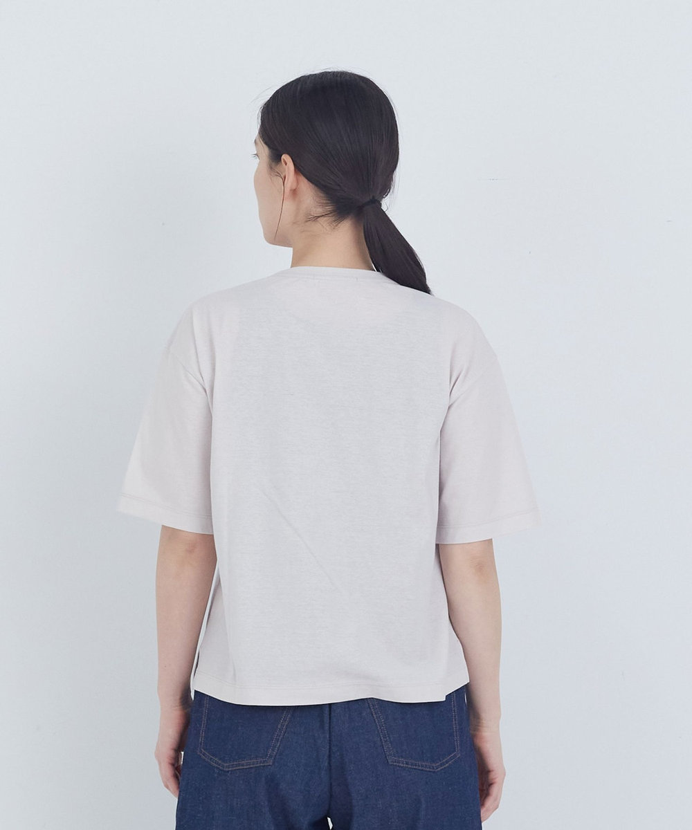 ADIEU TRISTESSE 40/-SZ天竺Ｔシャツ グレイッシュベージュ