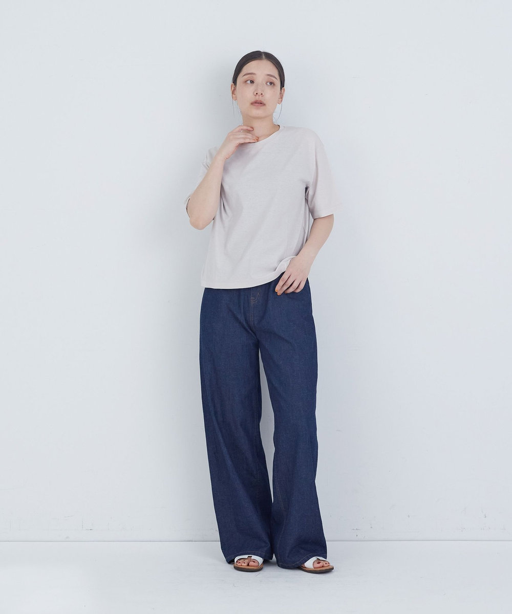 ADIEU TRISTESSE 40/-SZ天竺Ｔシャツ グレイッシュベージュ