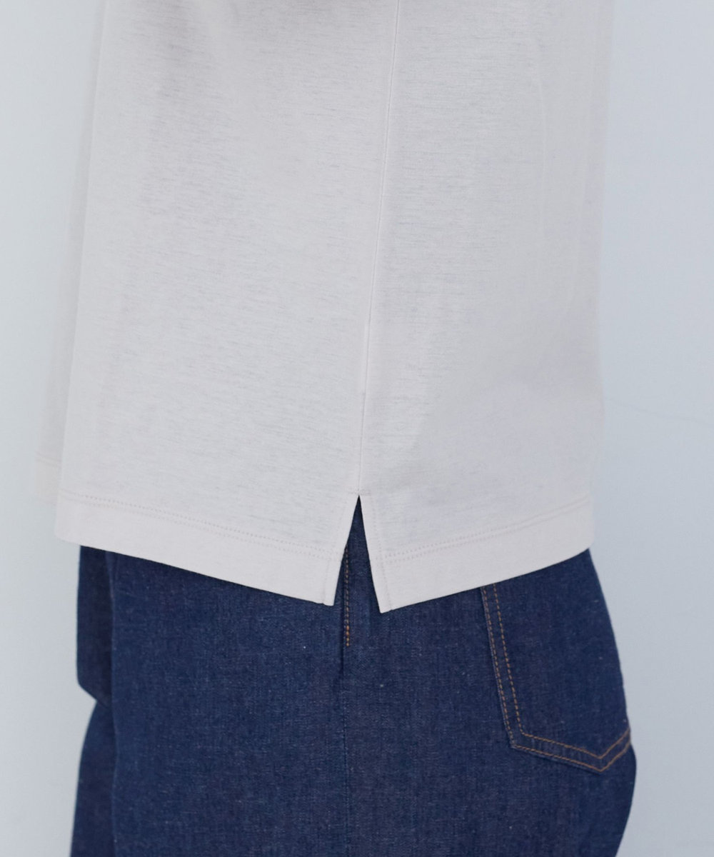 ADIEU TRISTESSE 40/-SZ天竺Ｔシャツ グレイッシュベージュ