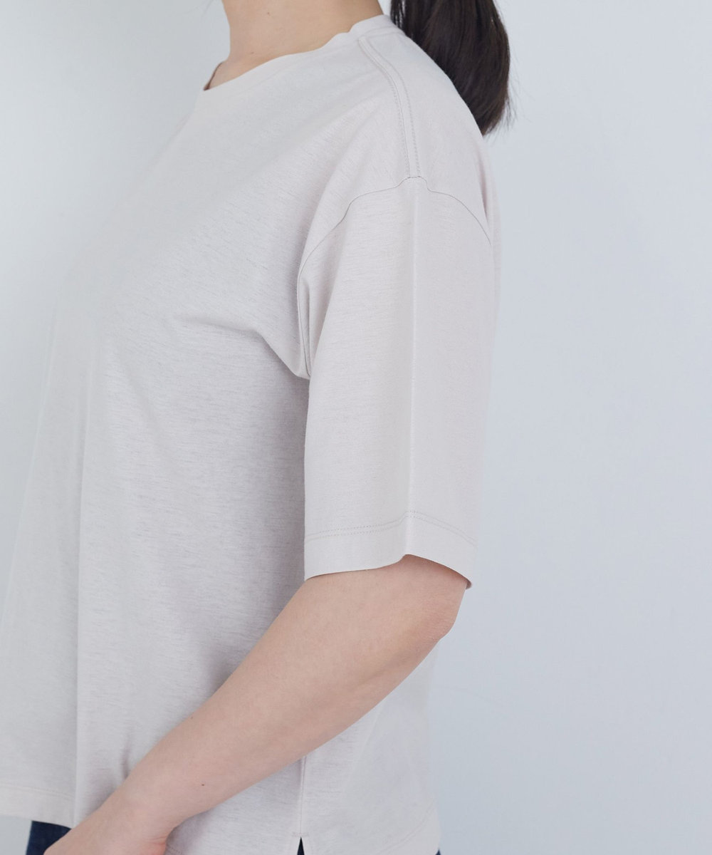 ADIEU TRISTESSE 40/-SZ天竺Ｔシャツ グレイッシュベージュ