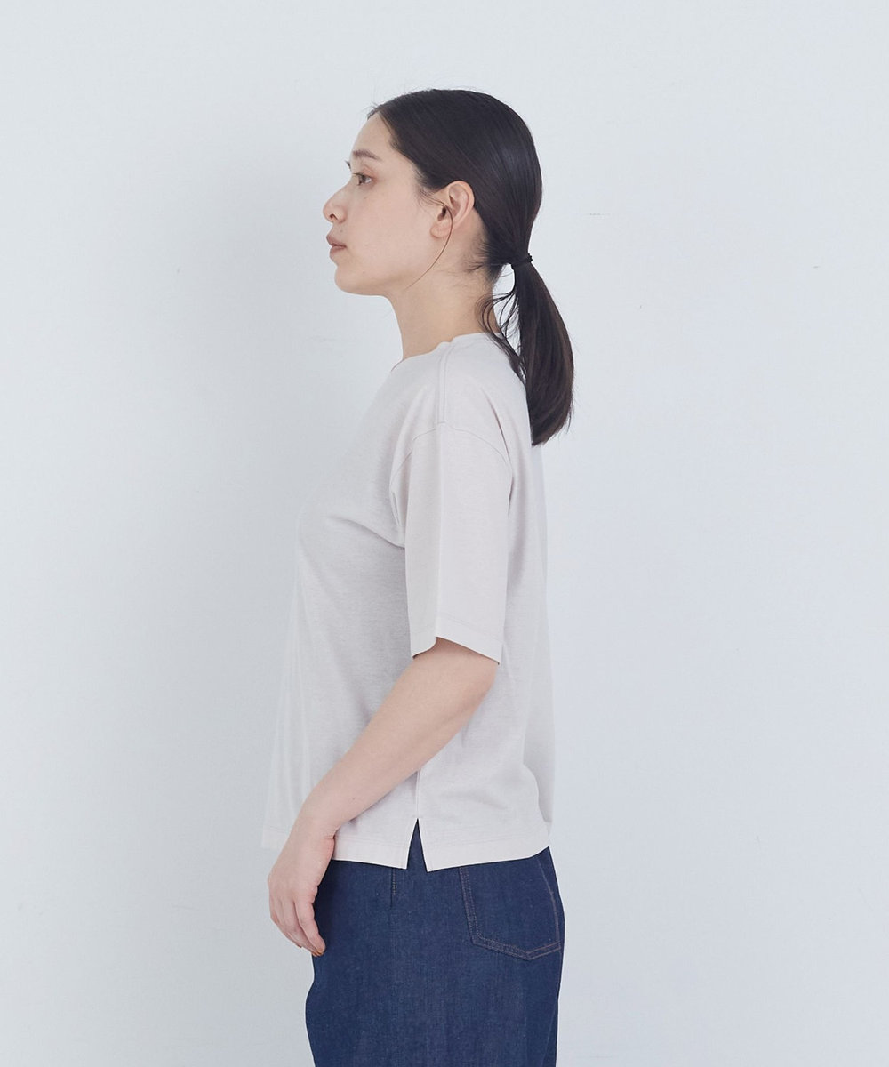 ADIEU TRISTESSE 40/-SZ天竺Ｔシャツ グレイッシュベージュ