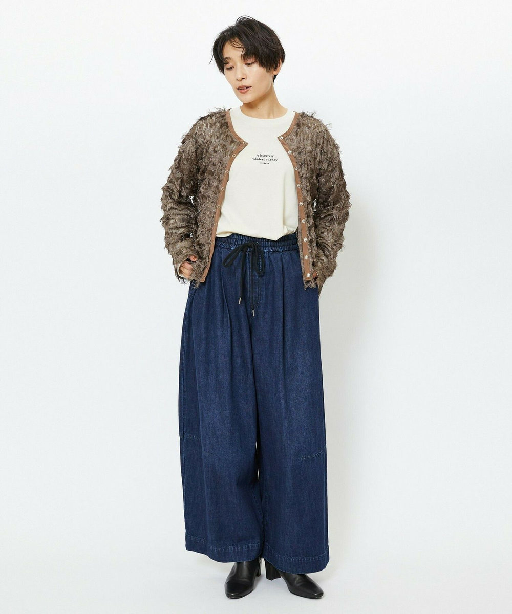 feerique feerique 2WAYフリンジカーディガン ブラウン