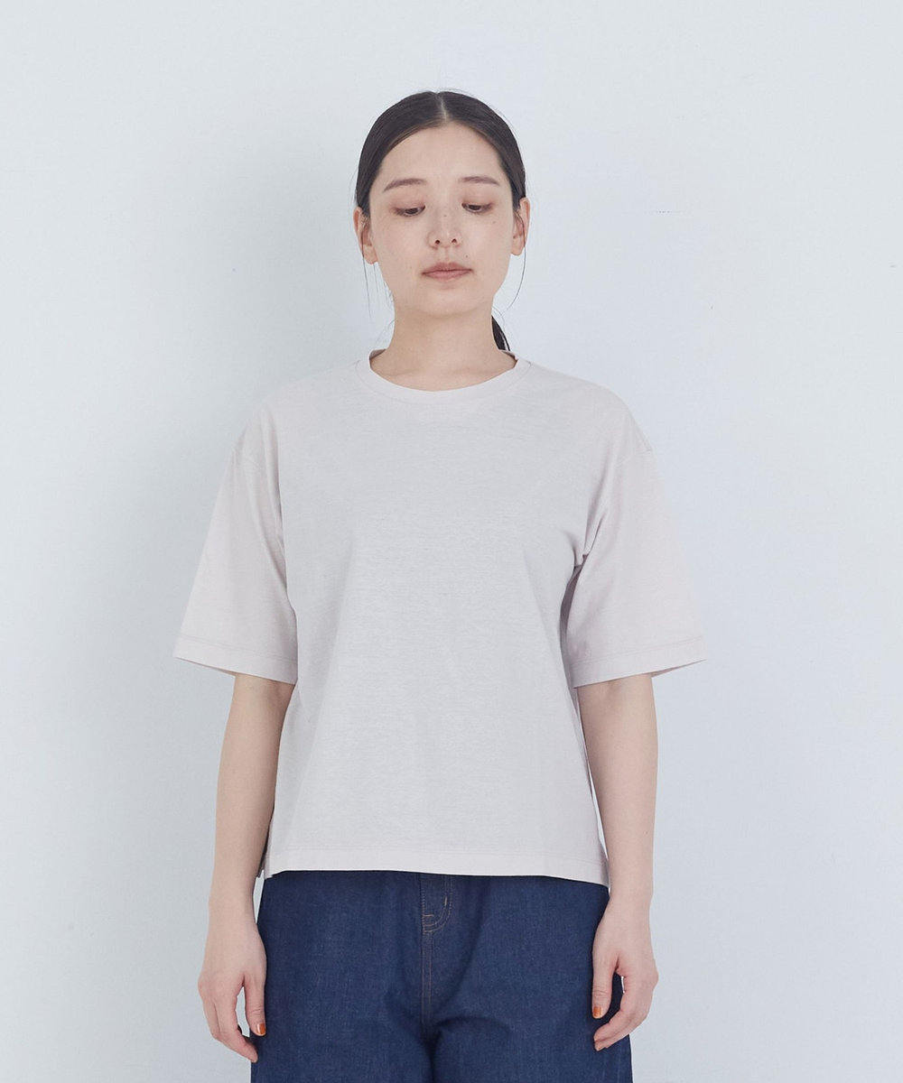 ADIEU TRISTESSE 40/-SZ天竺Ｔシャツ グレイッシュベージュ