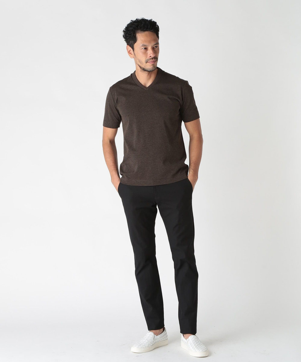 MEN'S BIGI シャドーヘリンボーンストレッチパンツ ブラック