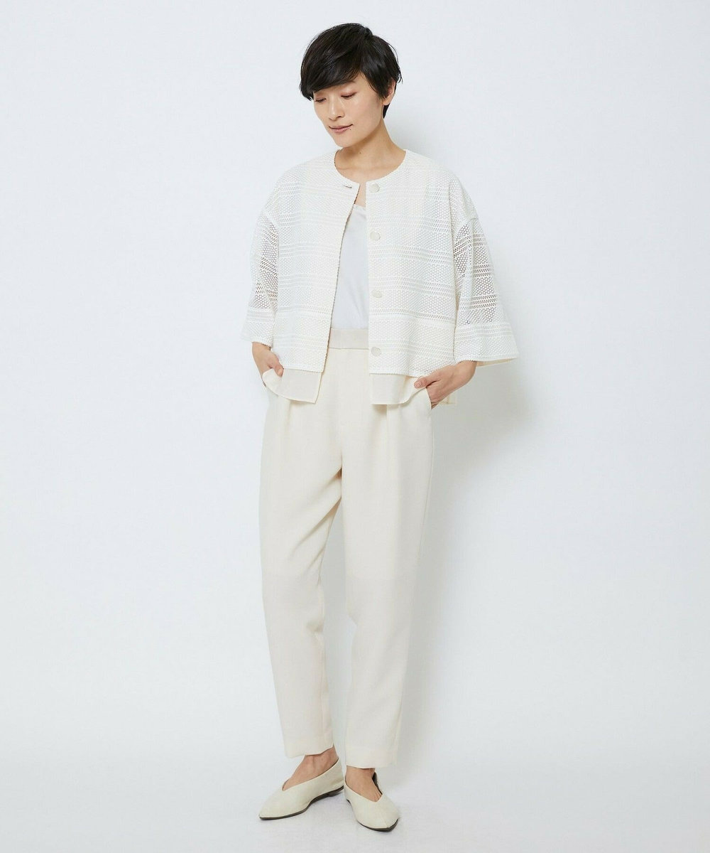 MOGA Collection MOGA Collection　レーヨンポリマットクロステーパードパンツ キナリ