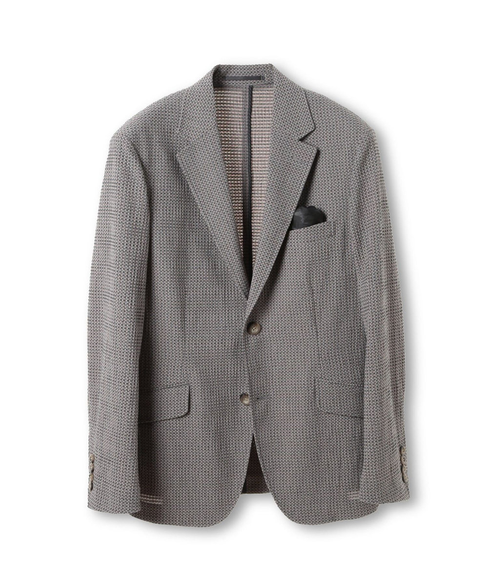 MEN'S BIGI 3Dサッカープリントストレッチジャケット＜EASY CARE＞ グレー