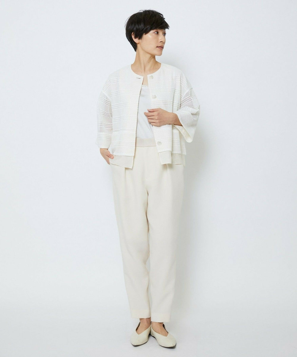 MOGA Collection MOGA Collection　レーヨンポリマットクロステーパードパンツ キナリ