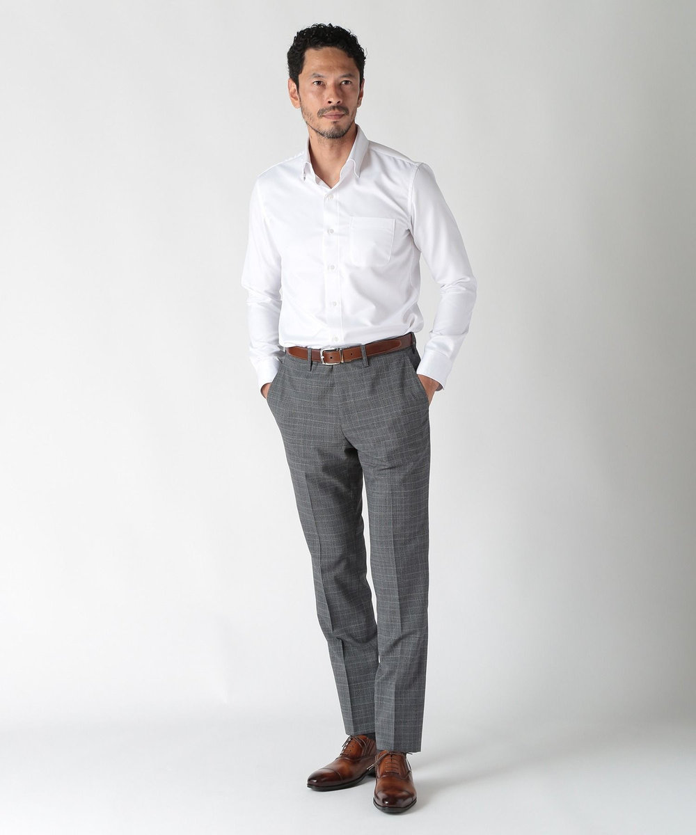 MEN'S BIGI 【ACTIVE TAILOR】クールマックスツイルドレスシャツ ホワイト
