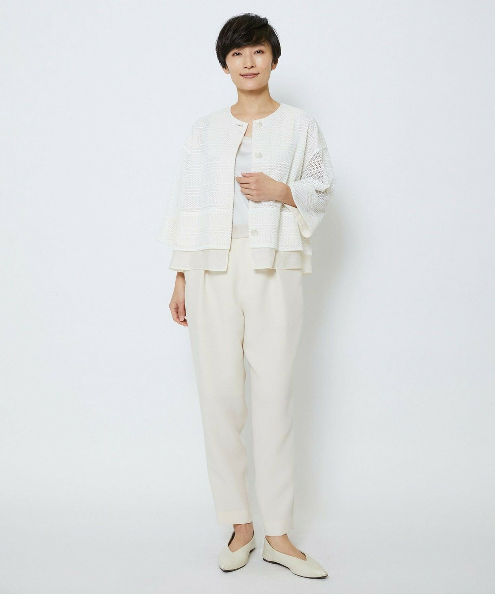 MOGA Collection MOGA Collection　レーヨンポリマットクロステーパードパンツ キナリ