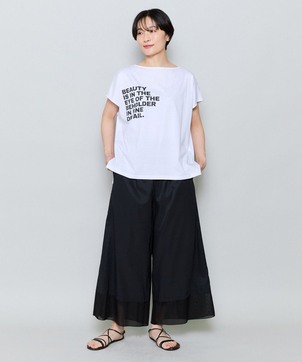 MOGA ハイゲージ天竺ロゴプリントTシャツ ホワイト