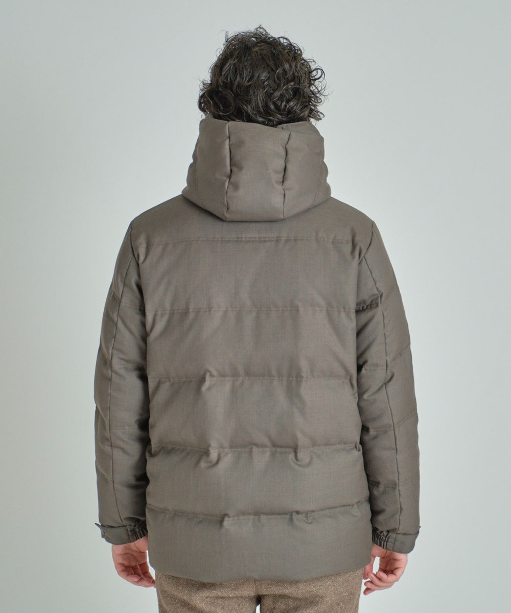 MEN'S BIGI TRシャンブレー ダウンジャケット＜撥水加工＞ ブラウン