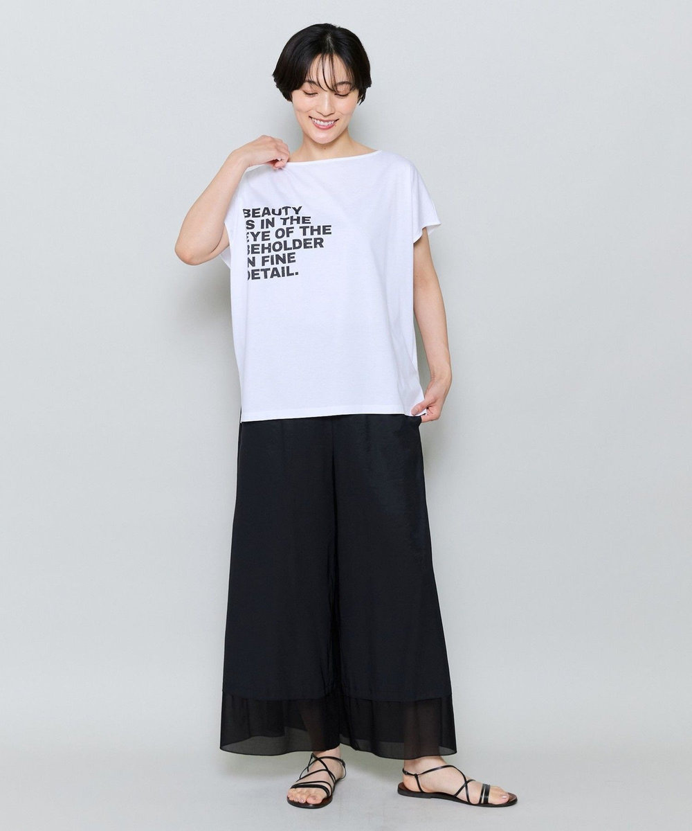 MOGA ハイゲージ天竺ロゴプリントTシャツ ホワイト