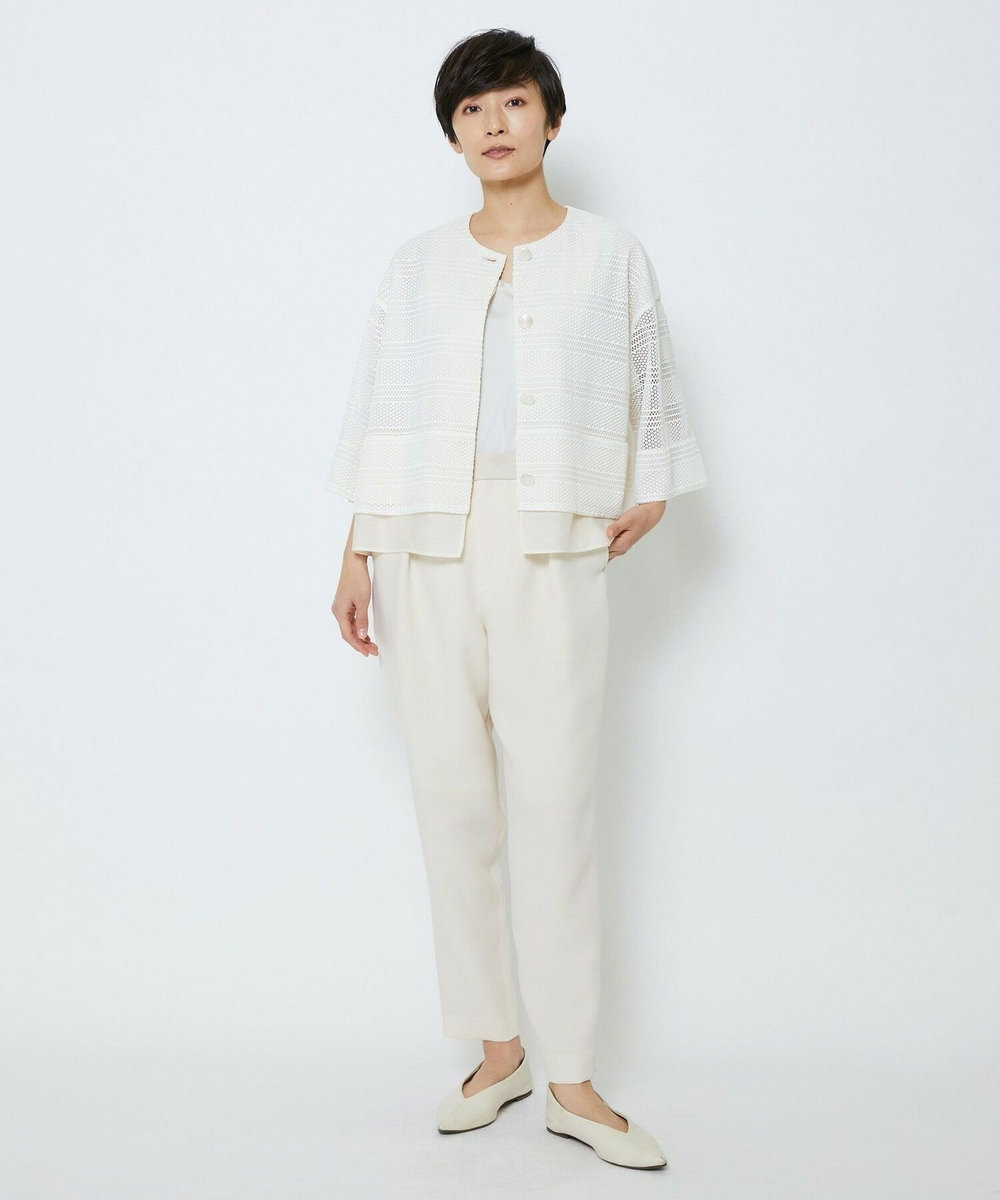 MOGA Collection MOGA Collection　レーヨンポリマットクロステーパードパンツ キナリ