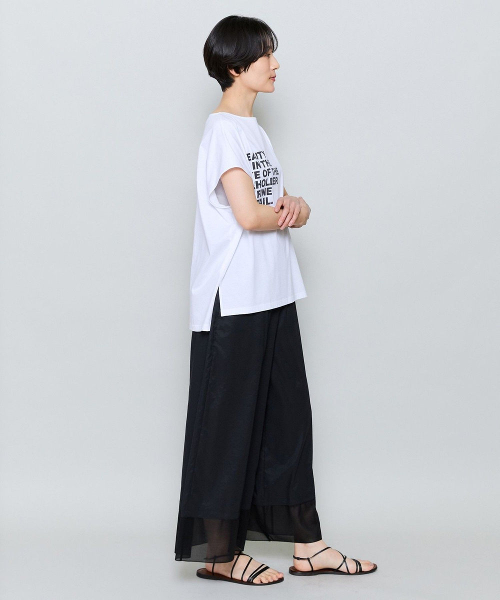 MOGA ハイゲージ天竺ロゴプリントTシャツ ホワイト
