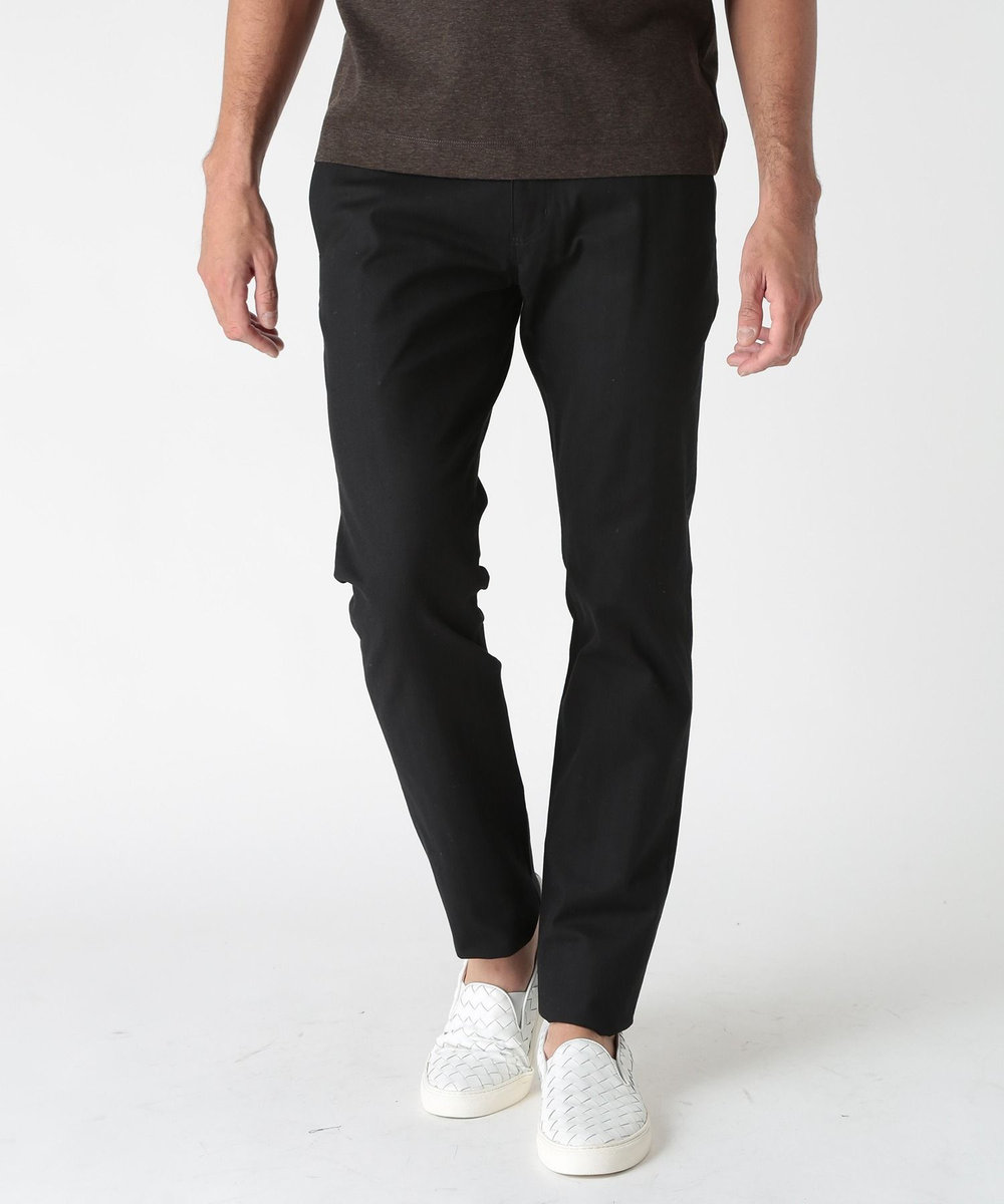 MEN'S BIGI ＜ON/OFF兼用＞シャドーヘリンボーンストレッチパンツ ブラック