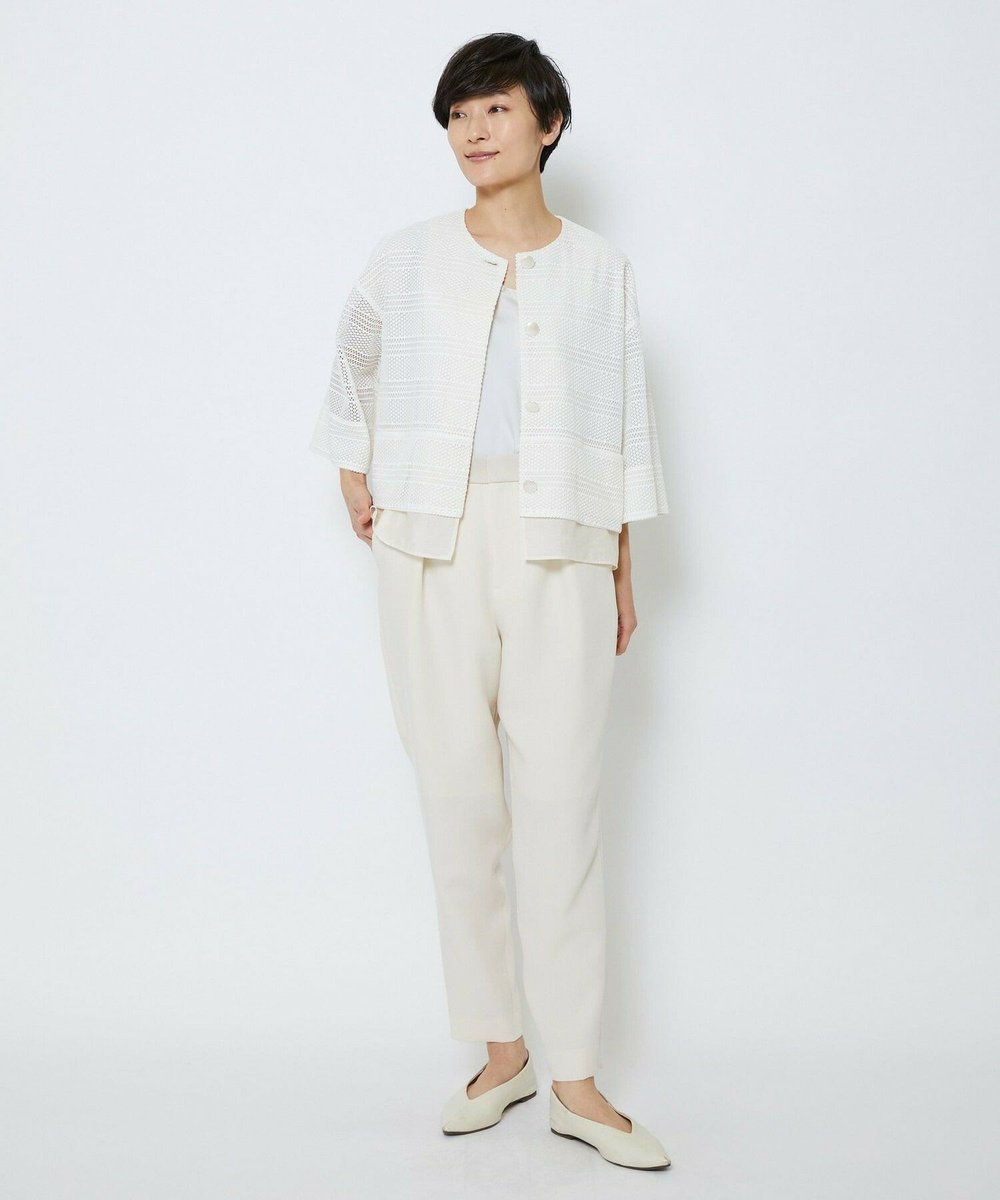 MOGA Collection MOGA Collection　レーヨンポリマットクロステーパードパンツ キナリ