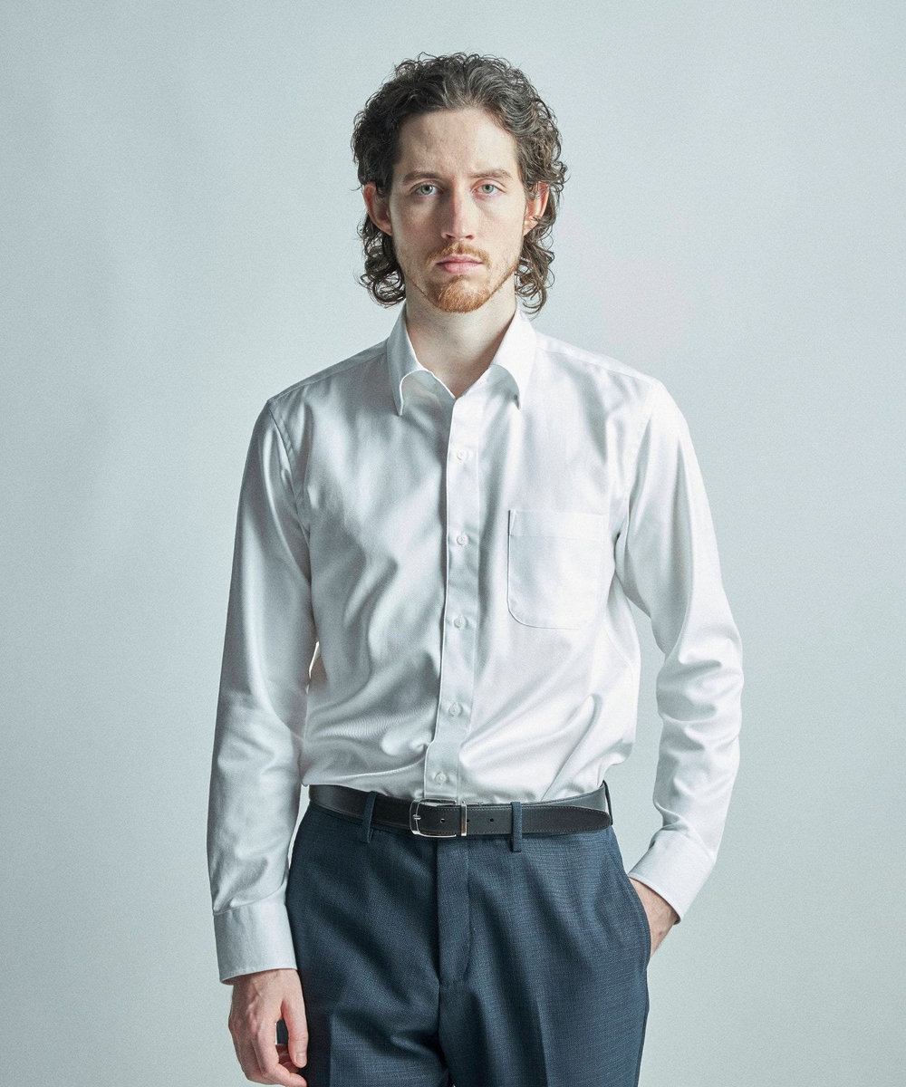 MEN'S BIGI 【ACTIVE TAILOR/アクティブテイラー】コットンツイルドレスシャツ＜イージーケア＞ ホワイト