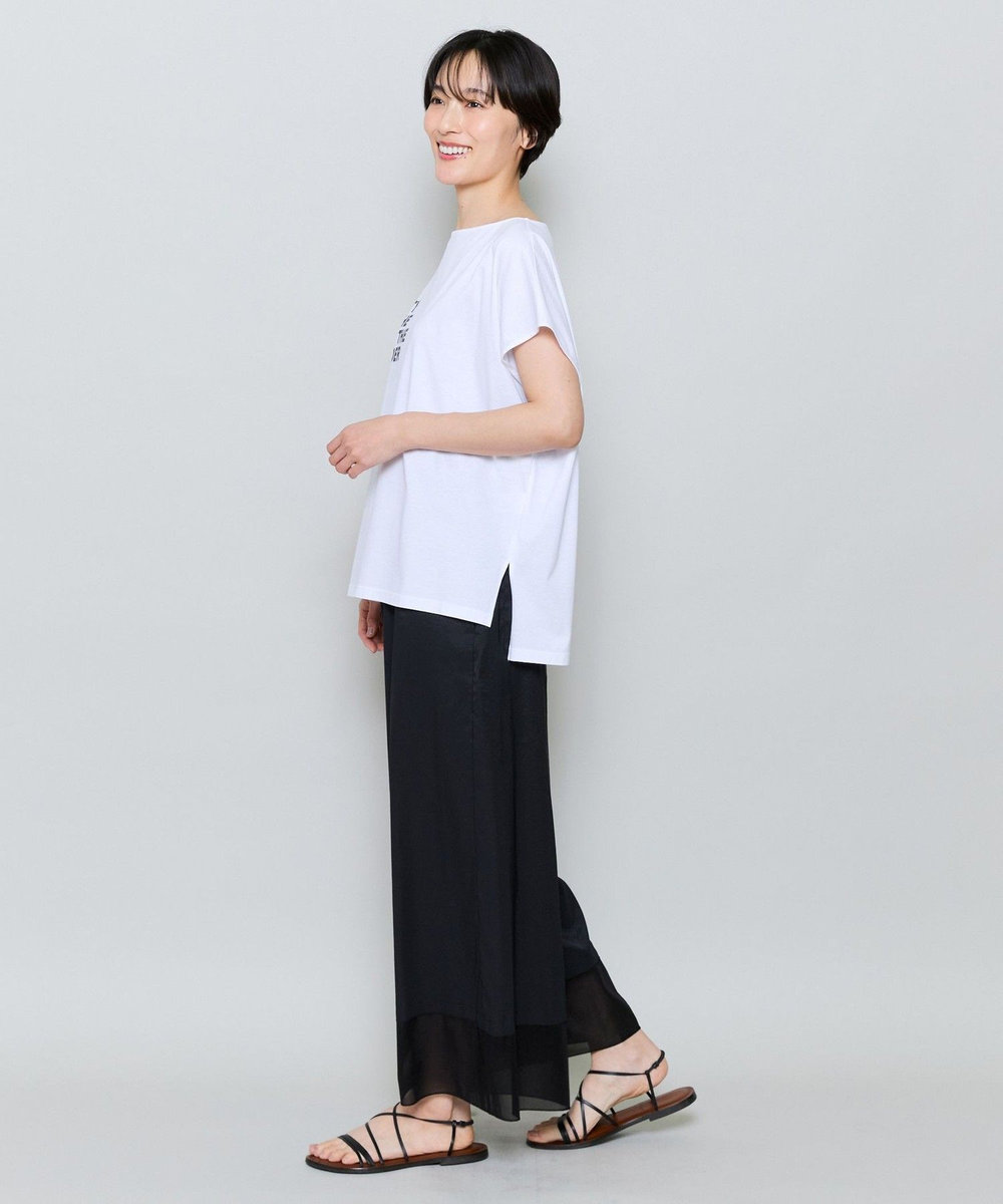 MOGA ハイゲージ天竺ロゴプリントTシャツ ホワイト