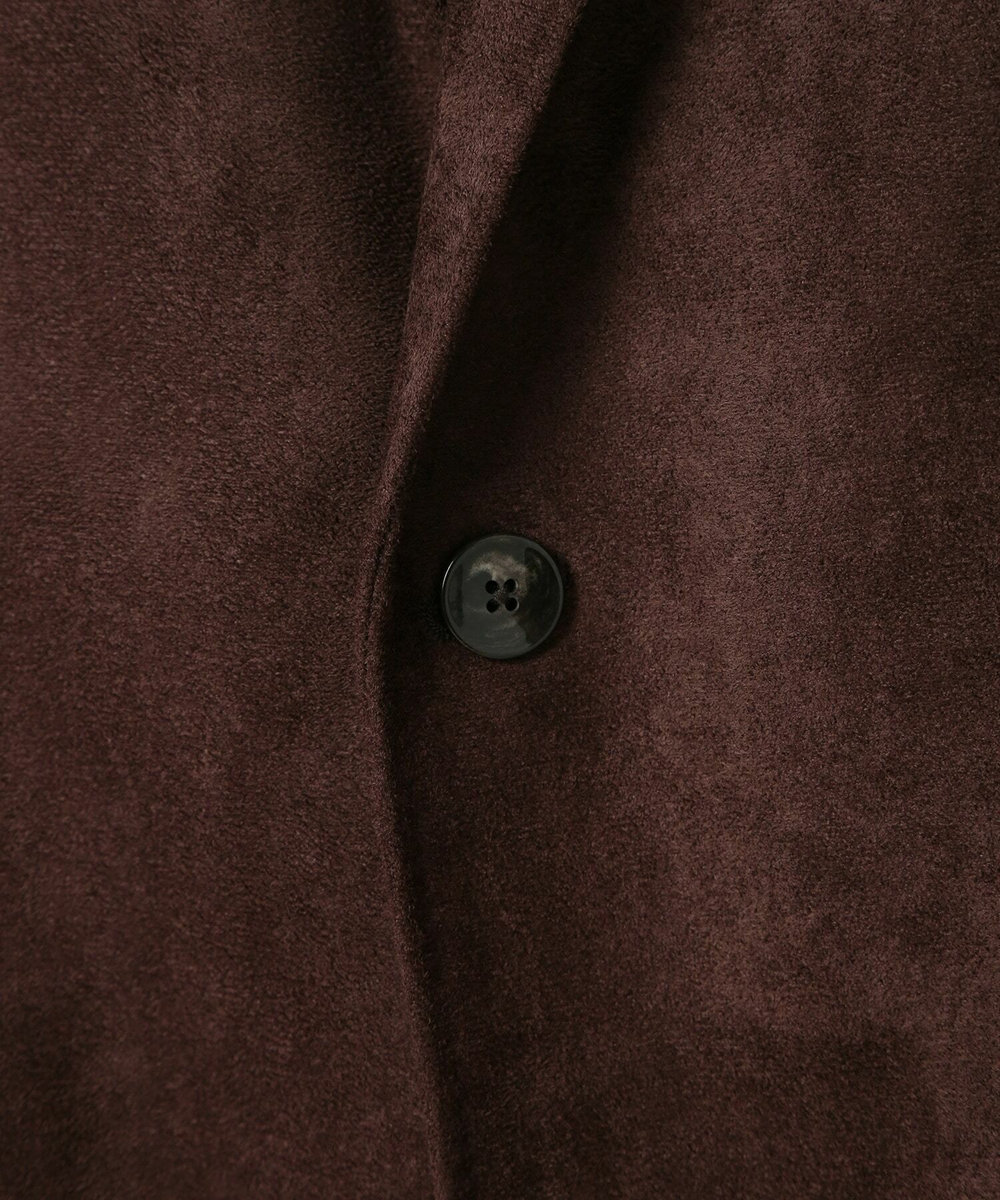MEN'S BIGI コマスエードストレッチジャケット（セットアップ対応） ボルドー