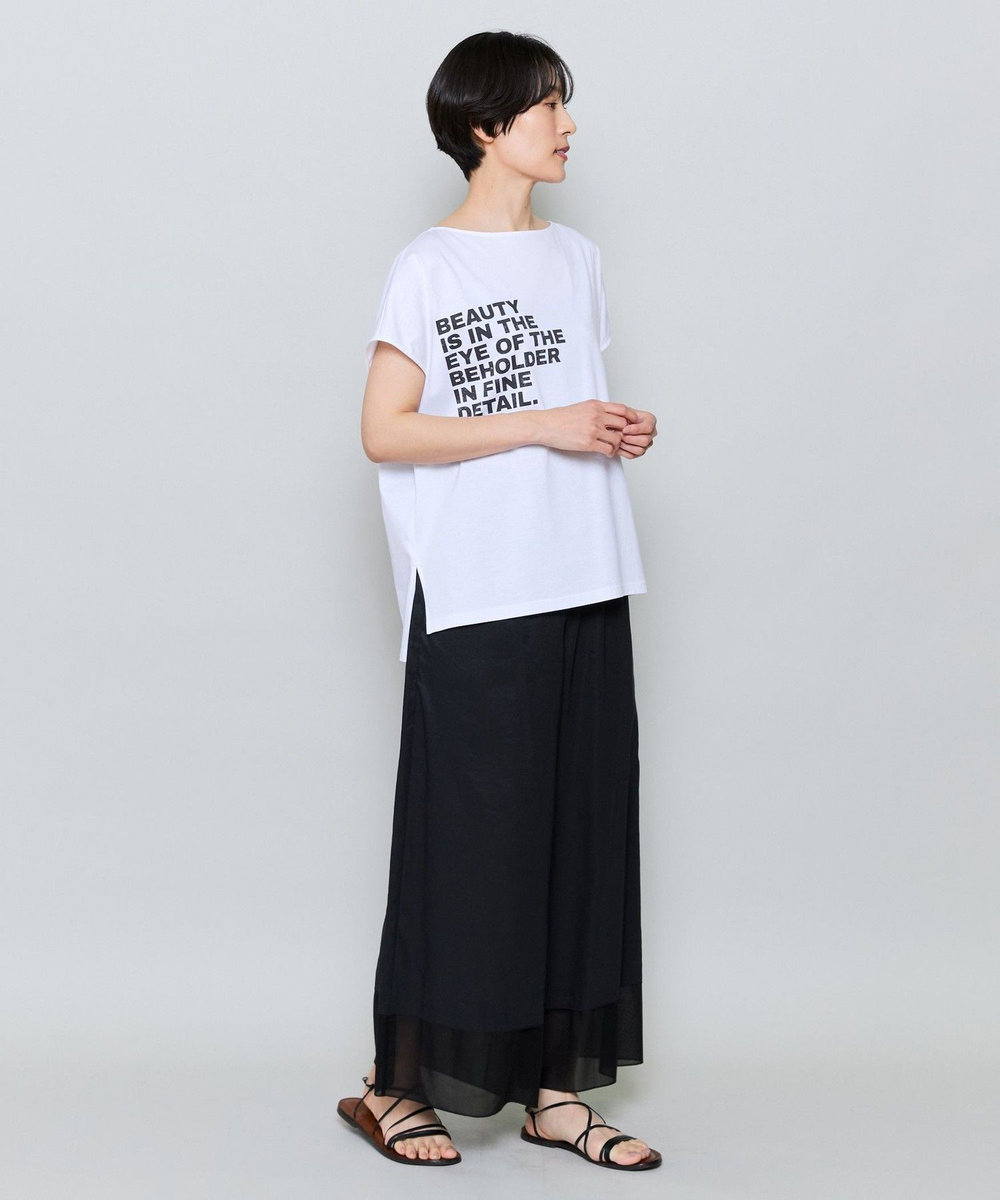 MOGA ハイゲージ天竺ロゴプリントTシャツ ホワイト