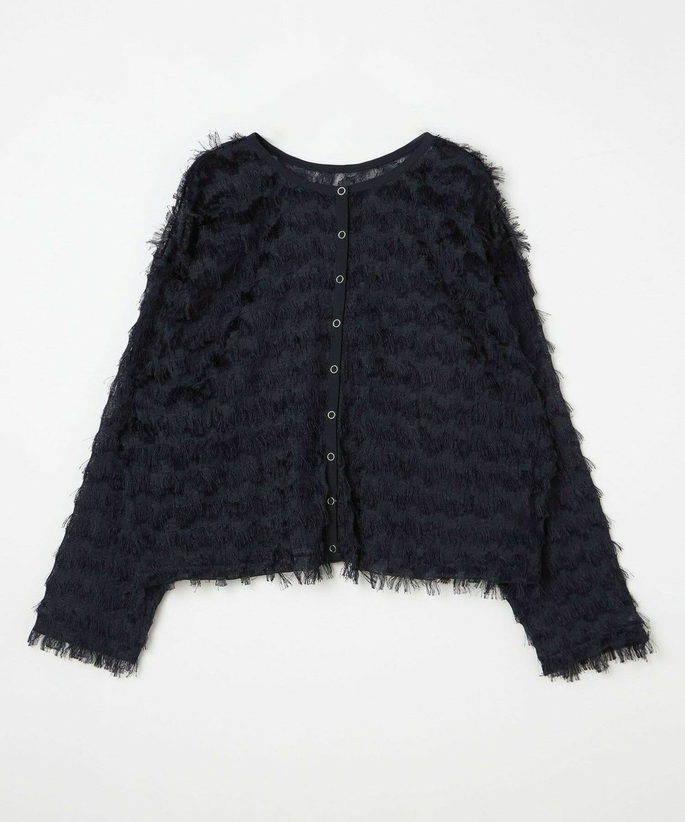 feerique feerique 2WAYフリンジカーディガン ネイビー