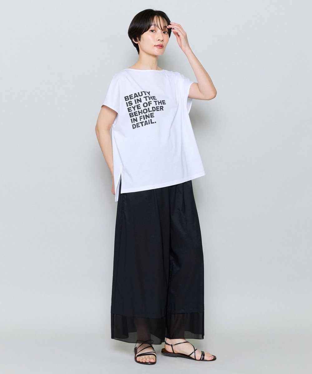 MOGA ハイゲージ天竺ロゴプリントTシャツ ホワイト