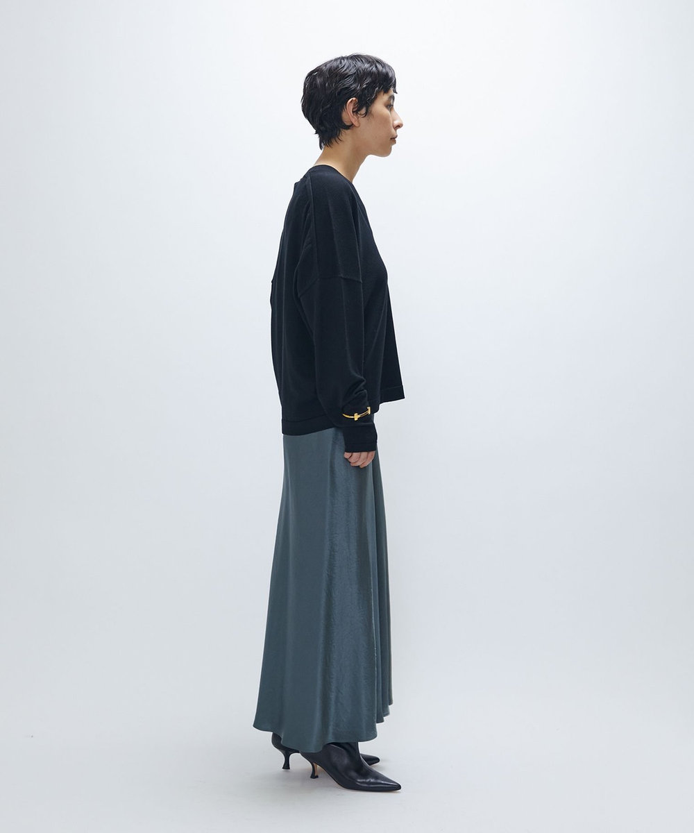 1er Arrondissement ヴィンテージサテンスカート グレー