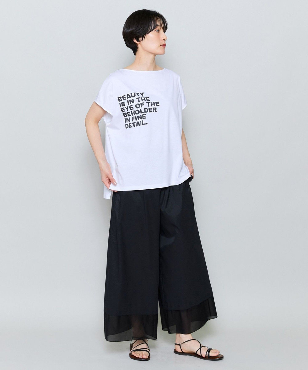 MOGA ハイゲージ天竺ロゴプリントTシャツ ホワイト