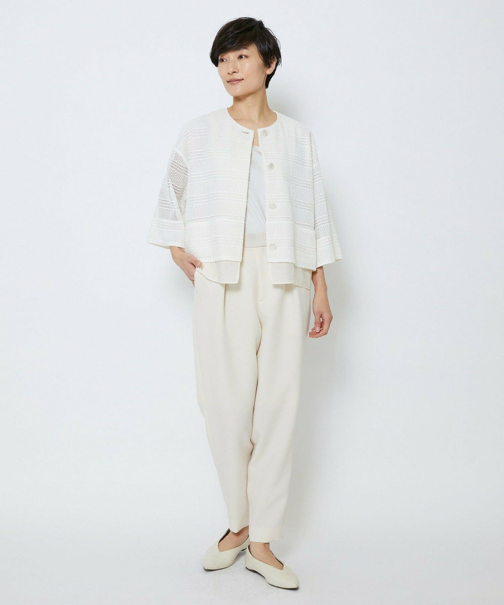 MOGA Collection MOGA Collection　レーヨンポリマットクロステーパードパンツ キナリ