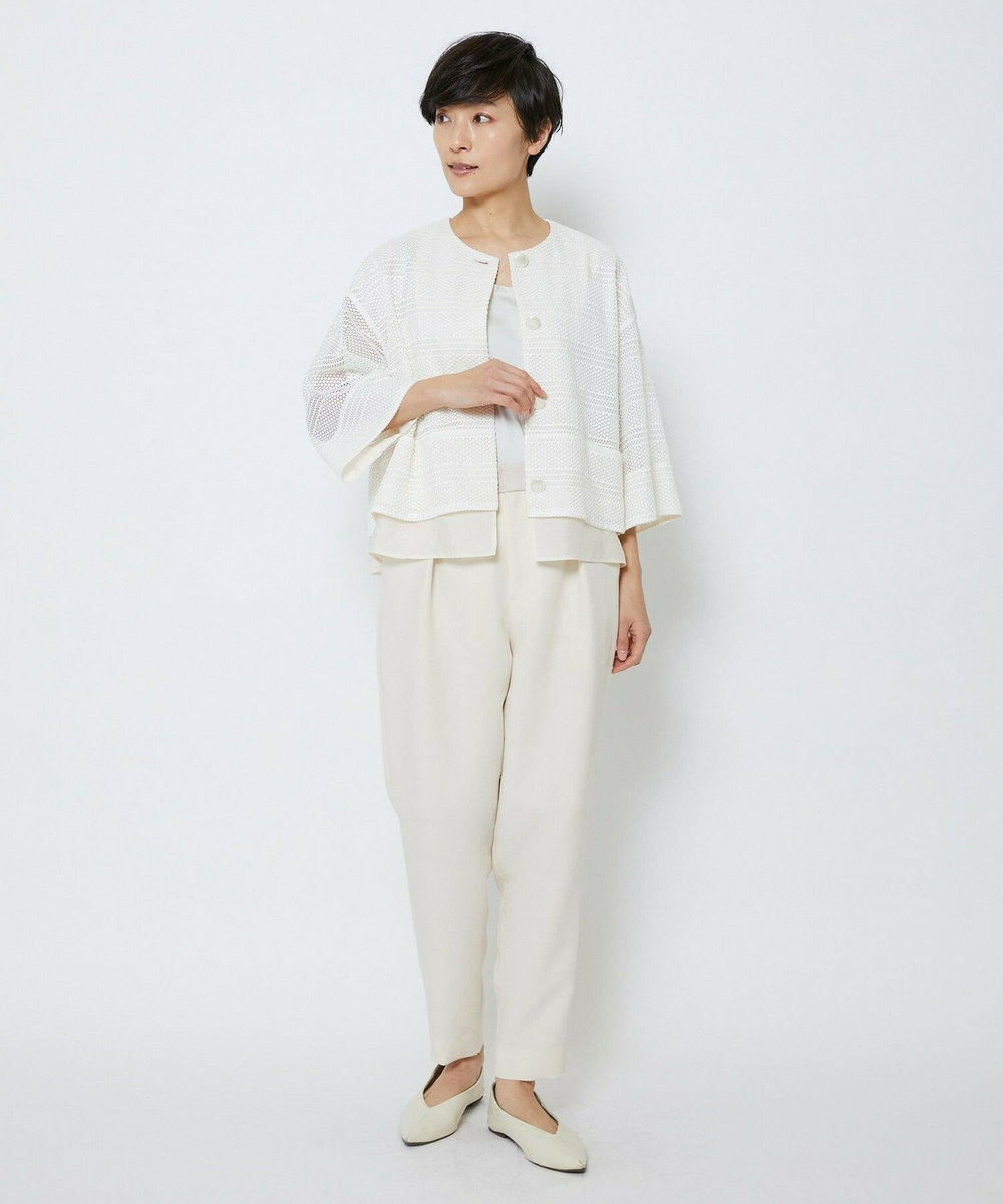 MOGA Collection MOGA Collection　レーヨンポリマットクロステーパードパンツ キナリ
