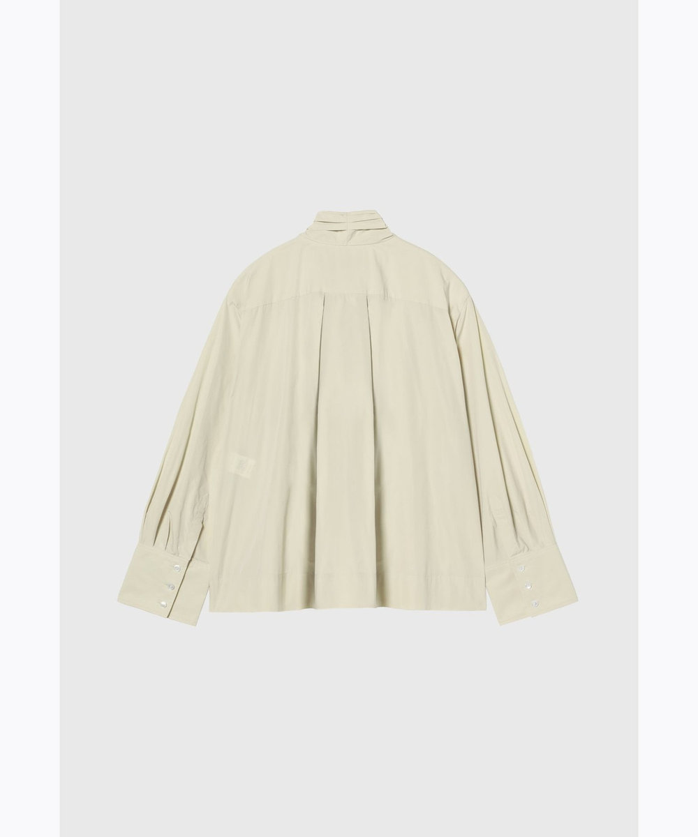 DÉPAREILLÉ POLYESTER TAFFETA BLOUSE / ポリエステルタフタブラウス ベージュ