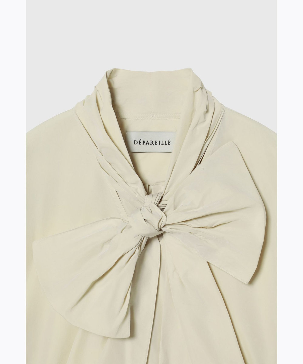 DÉPAREILLÉ POLYESTER TAFFETA BLOUSE / ポリエステルタフタブラウス ベージュ