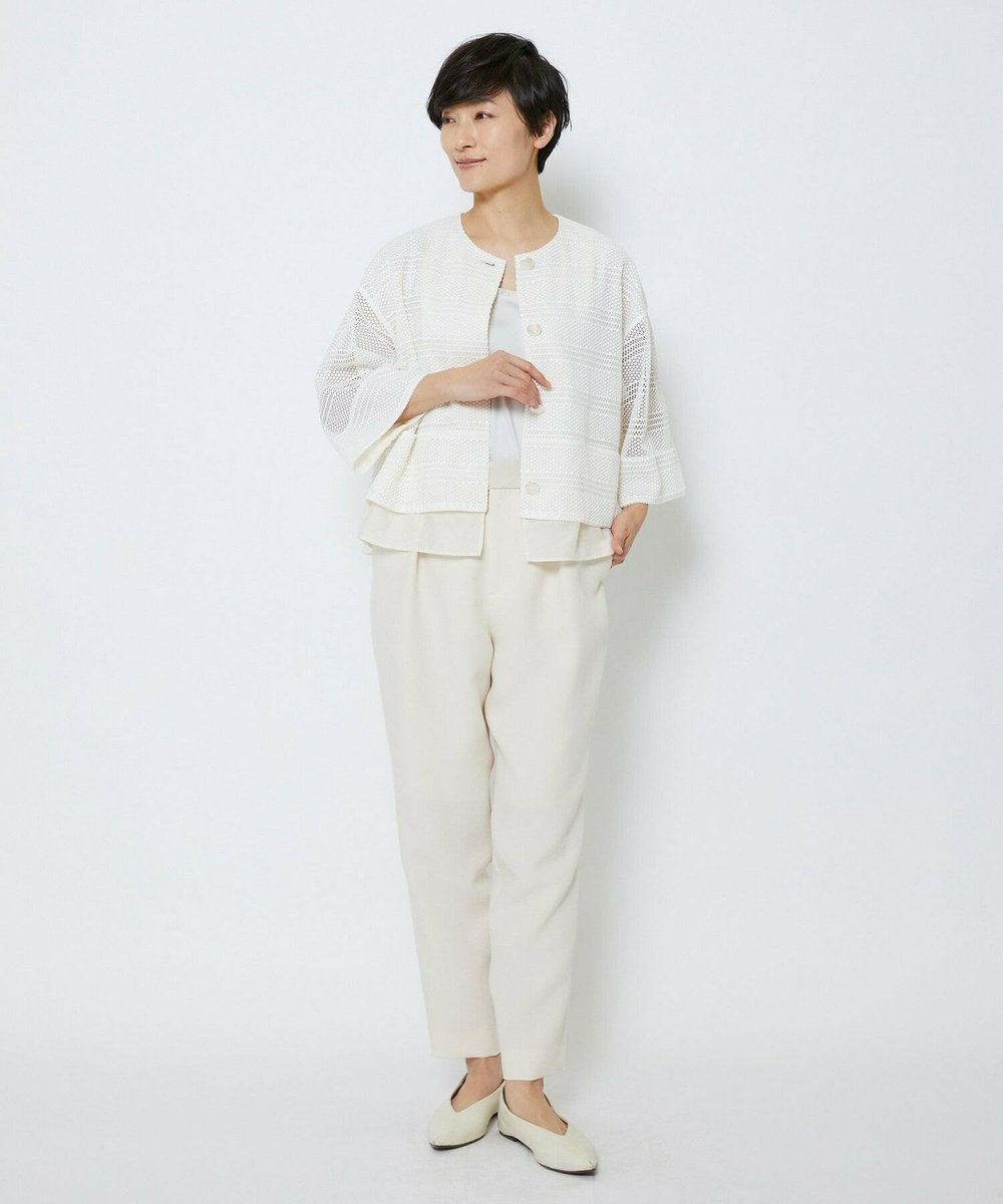 MOGA Collection MOGA Collection　レーヨンポリマットクロステーパードパンツ キナリ