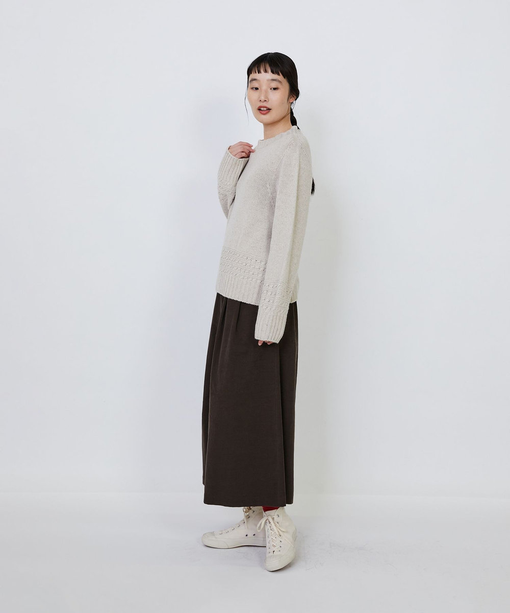 LOISIR リネンウールホールガーメントプルオーバー キナリ