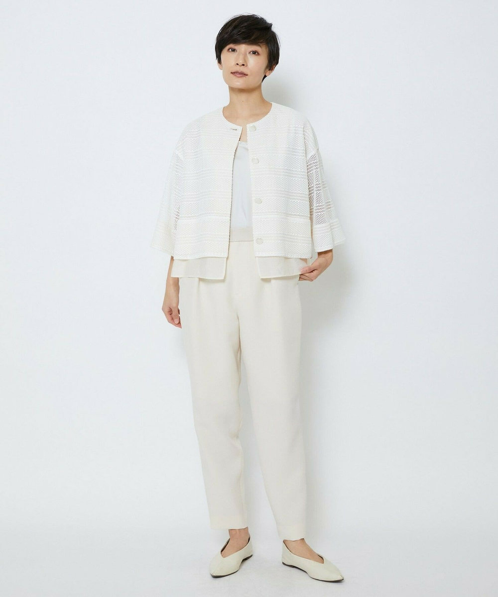 MOGA Collection MOGA Collection　レーヨンポリマットクロステーパードパンツ キナリ