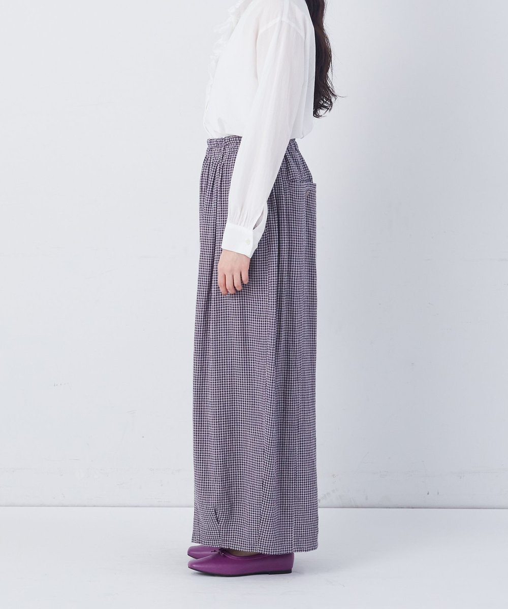 congés payés ADIEU TRISTESSE 【FAVE】シャーリングワイドロングサルエルパンツ グレー系その他