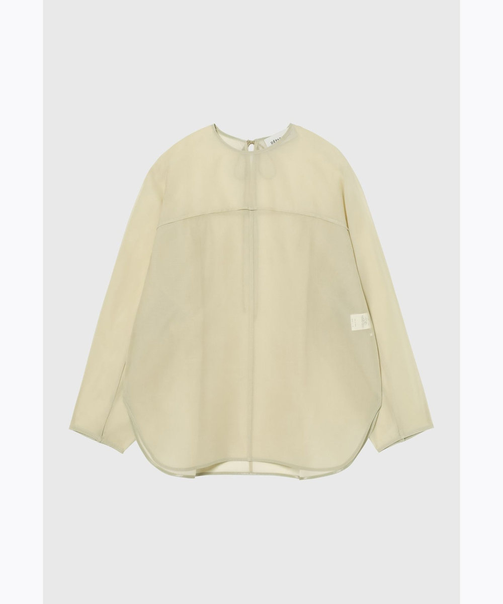 DÉPAREILLÉ SILK ORGANDY BLOUSE / シルクオーガンジーブラウス ベージュ