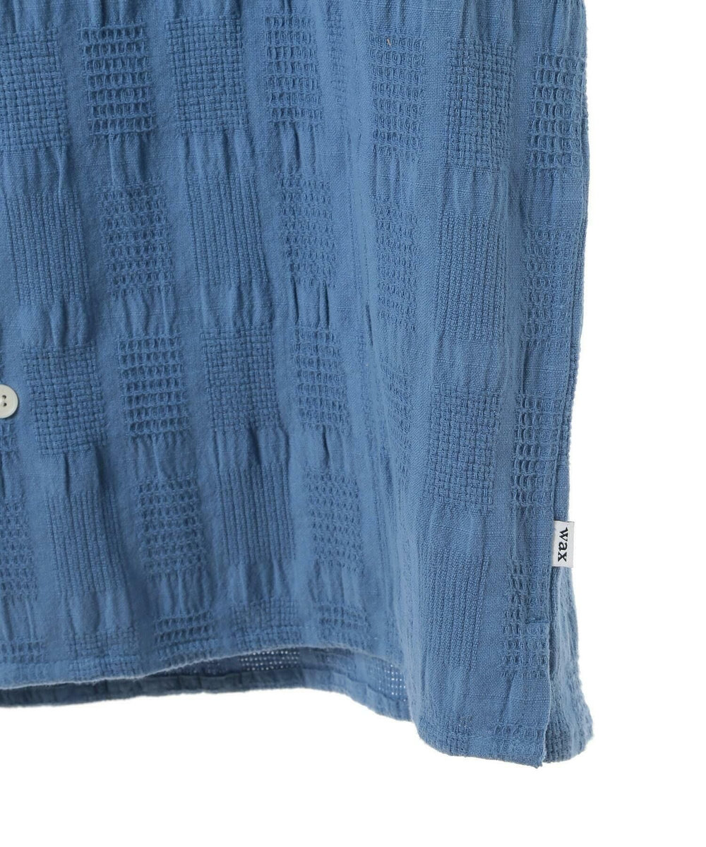 MEN'S BIGI 【Wax London/ワックスロンドン】ジャガードシャツ ブルー