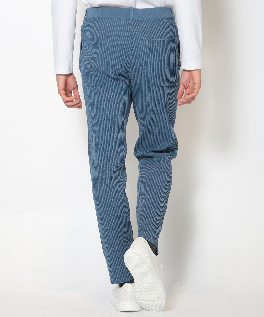MEN'S BIGI たて畝ニットイージーパンツ ブルー